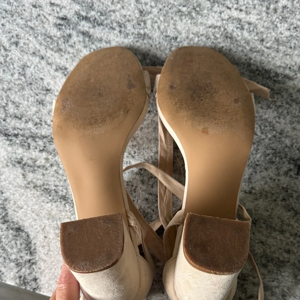 Lulu's Nude Strappy Heels - Picture 5 of 5